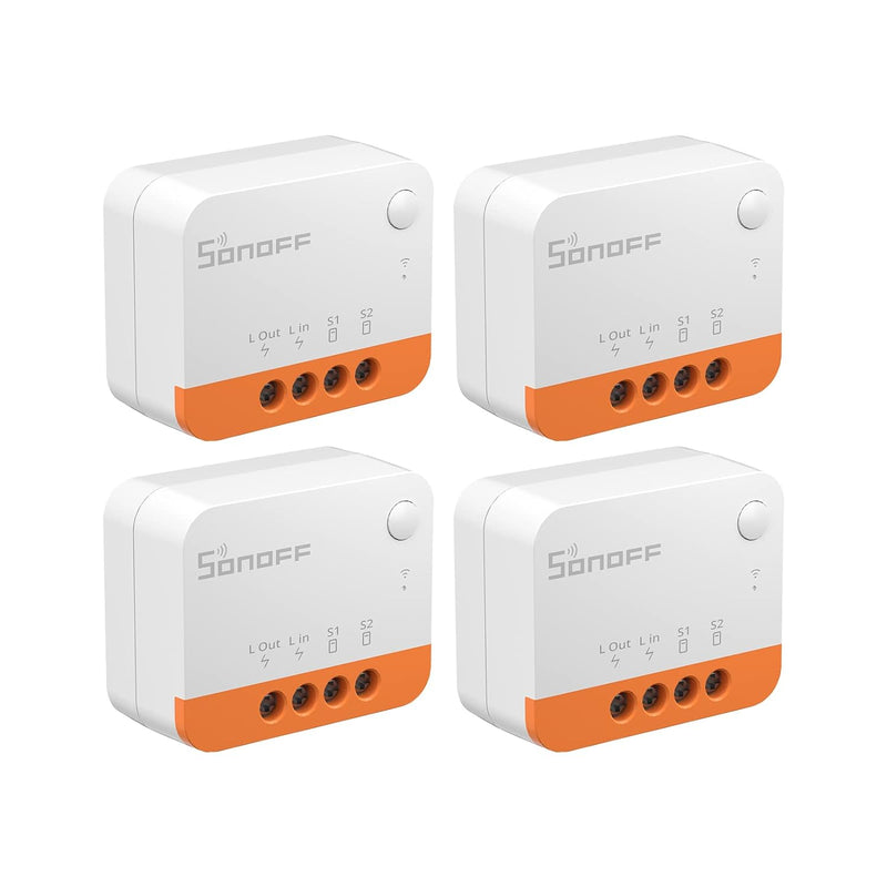 SONOFF ZBMINIL2 Zigbee Smart Schalter,4 Stück 2 Way Smart Switch(Kein Neutralleiter Erforderlich),Sm