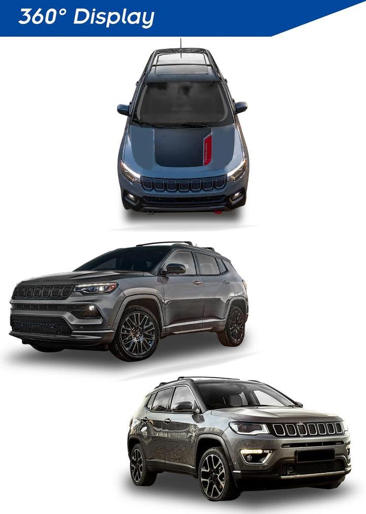 Strapazierfähige Querstangen für Jeep Compass 2017–2022 2023 – Dachgepäckträger, Dachreling Träger f