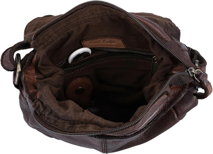 Gusti Leder Umhängetasche Candice | Handgefertigte Ledertasche Damen für Alltag & Freizeit I Elegant