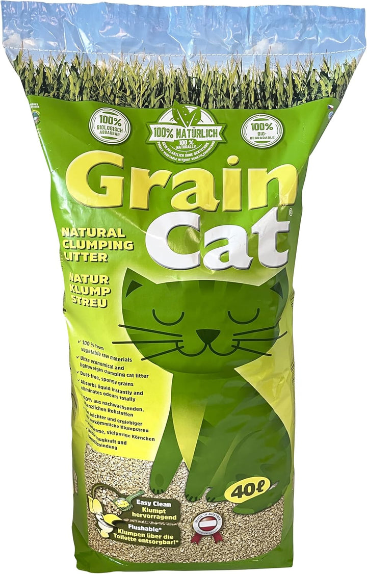 Grain Cat Öko-Katzenstreu 1x 40 L 40 Liter