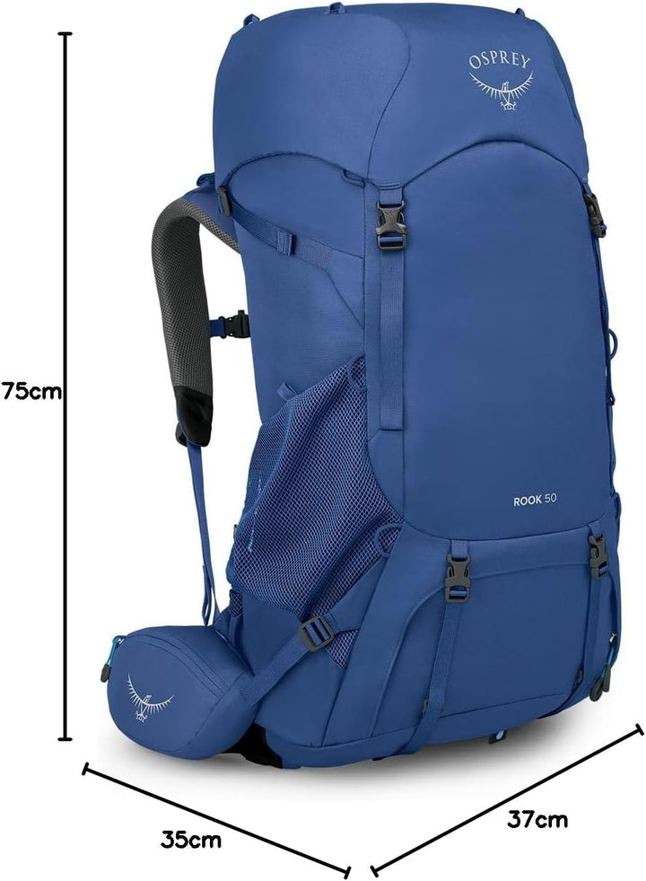 Osprey Rook Herren Rucksack O/S - Fassungsvermögen 50L Astology Blue/Blue Flame, O/S - Fassungsvermö
