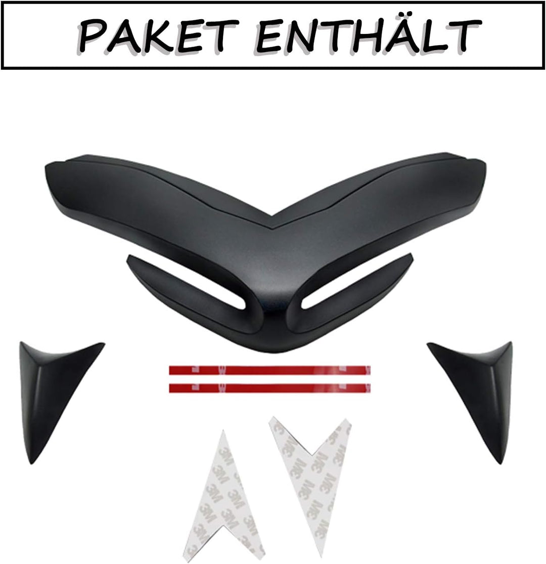 PSLER® Motorrad Frontverkleidung Nasenabdeckung für Kawasaki Z900 2017-2019 (Schwarz), Schwarz