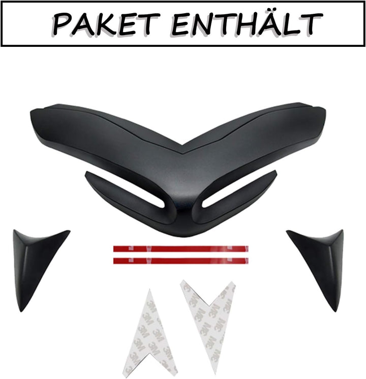 PSLER® Motorrad Frontverkleidung Nasenabdeckung für Kawasaki Z900 2017-2019 (Schwarz), Schwarz