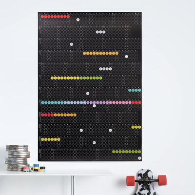 dot on Jahreskalender 2025 mit bunten Klebepunkten - Wandplaner Designkalender DIY Kalender Wandkale