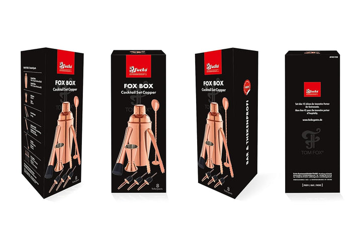 Bar-Set Kupfer Optik - 8 tlg. in Geschenkbox