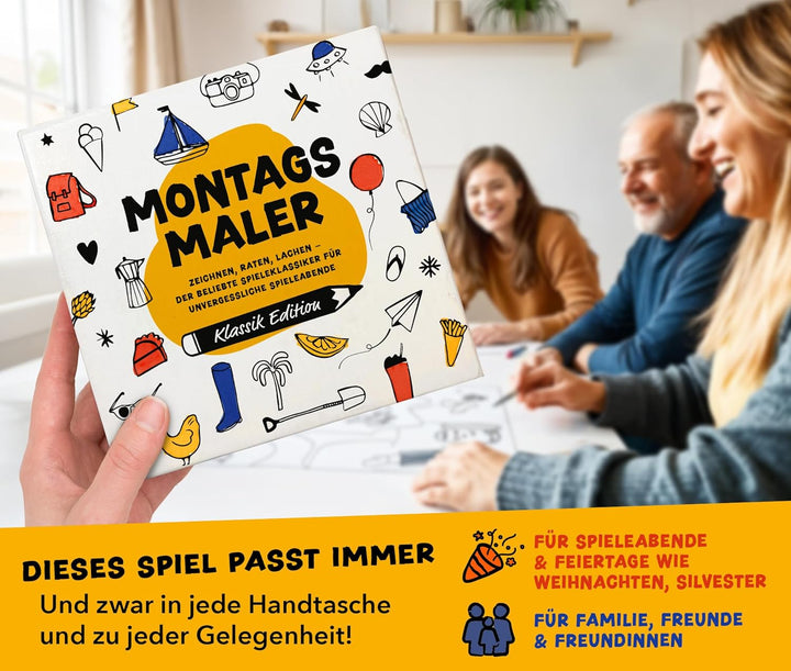 MONTAGSMALER - Das beliebte Zeichenspiel für Familie & Freunde | Perfekt für jeden lustigen Spieleab