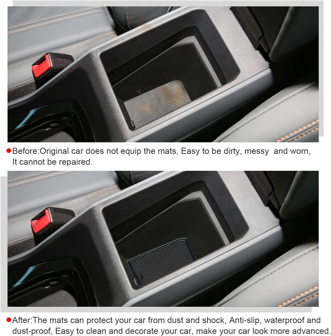 LFOTPP Kompatibel mit AUD-i Q4 Etron 2021 2022 2023 Anti-rutsch Gummimatten Set, Mittelkonsole Armle