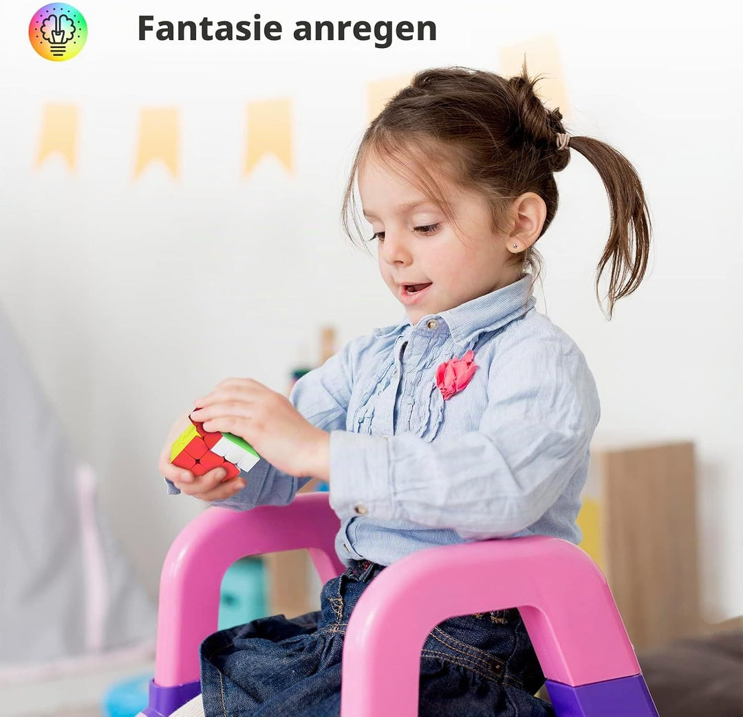 ROXENDA Zauberwürfel Set, Speed Cube Set von 2x2 3x3 4x4 5x5 Speedcube mit Geschenkbox für Kinder, G