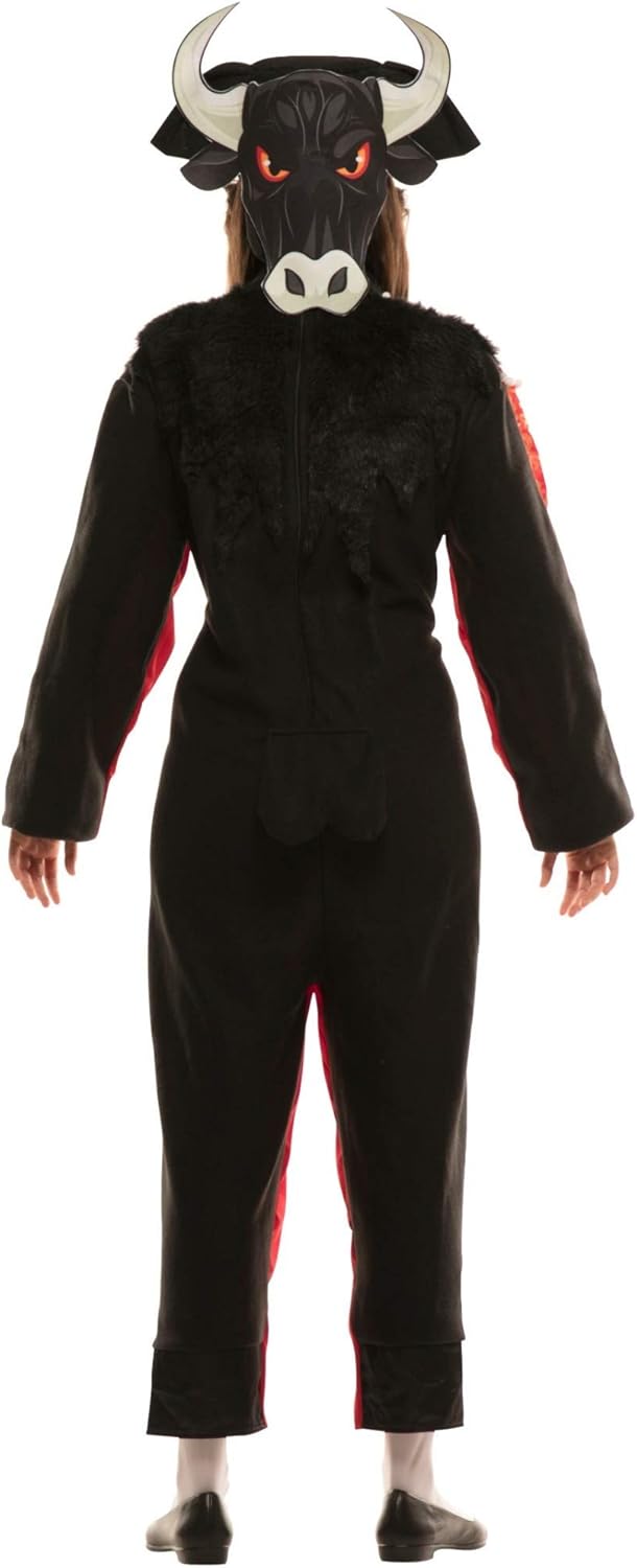 EUROCARNAVALES Herren Wendekostüm Torero Stier Gr. M/L schwarz rot Karneval 9-10 Jahre, 9-10 Jahre