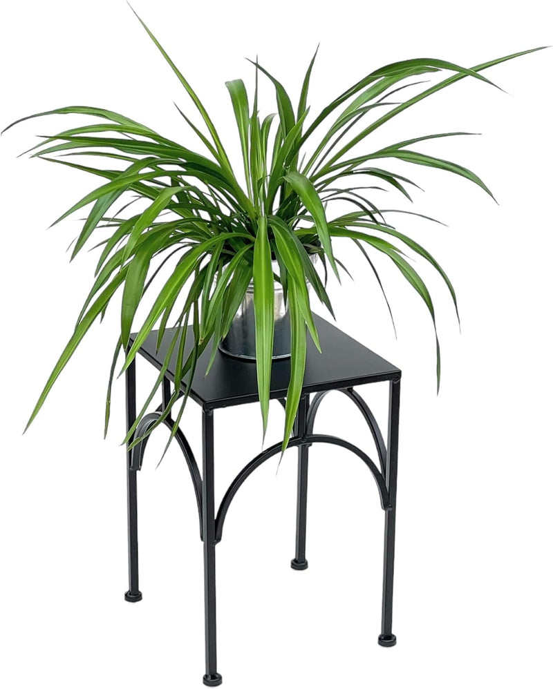 DanDiBo Blumenhocker Metall Schwarz Eckig Blumenständer Beistelltisch 96449 Blumensäule Pflanzenhock