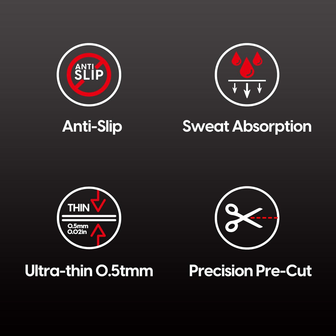 Supergrip Griptape-Set für Lethal Gaming Gear LA-1, schweissabsorbierend, hohe Leistung, rutschfest,
