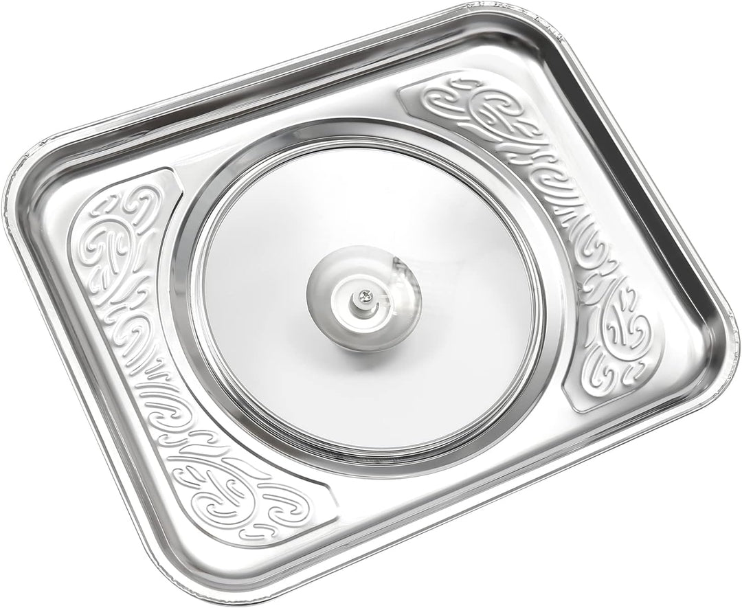 4 PCS Chafer Pan Buffet Tablett mit Deckel Chafing Tabletts Rechteckiges Chafing Dish Buffet Set Buf