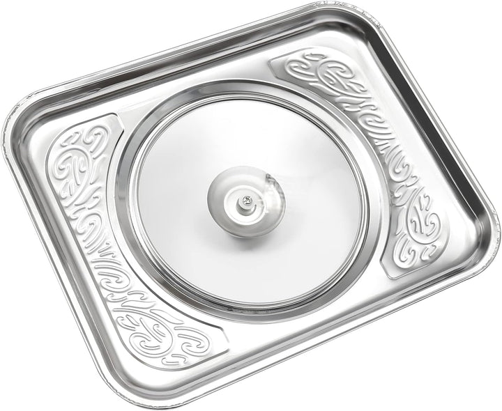 4 PCS Chafer Pan Buffet Tablett mit Deckel Chafing Tabletts Rechteckiges Chafing Dish Buffet Set Buf