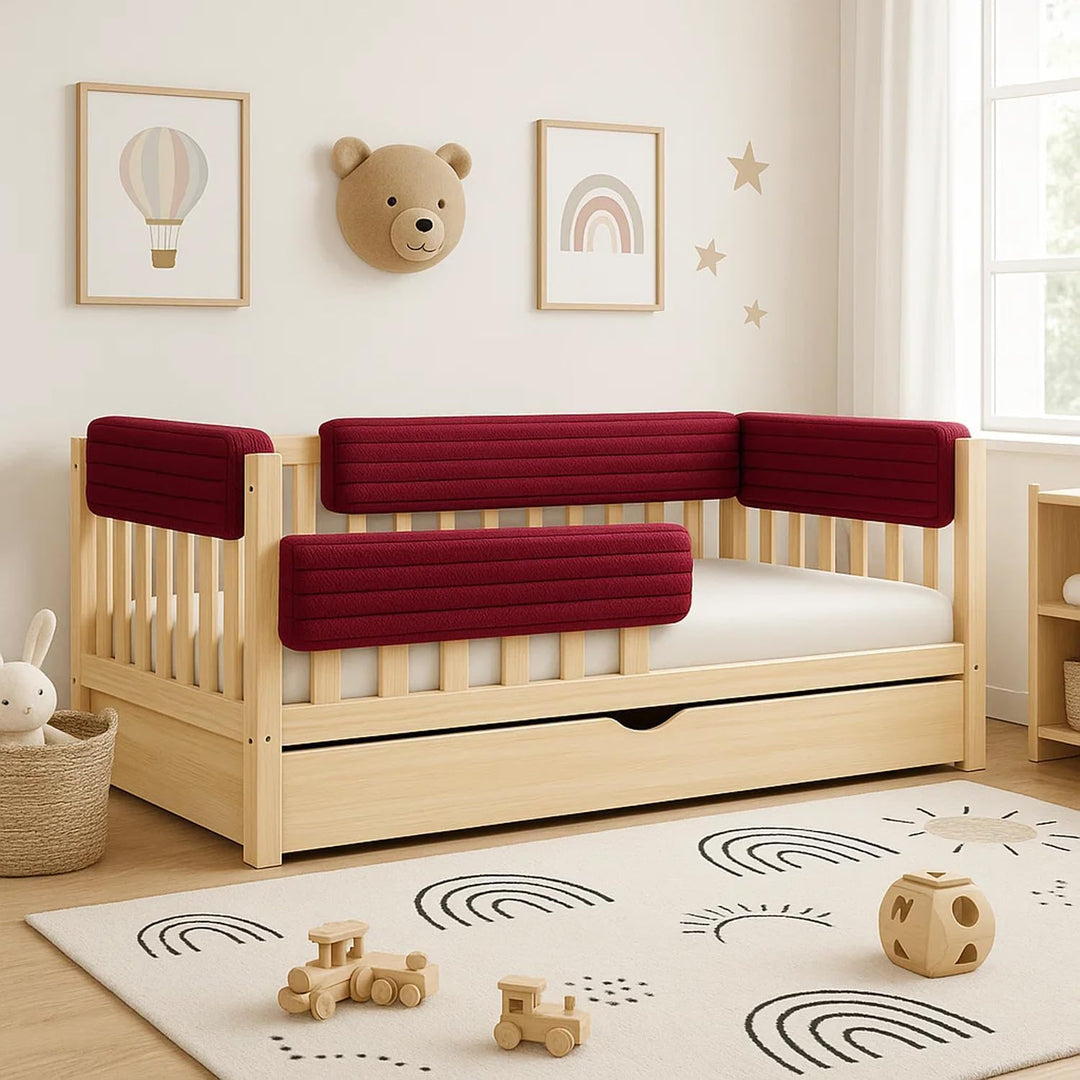 Bettkantenschutz für Kinderbetten Kissen für bettumrandung Rausfallschutz Abdeckung Kantenschutz für