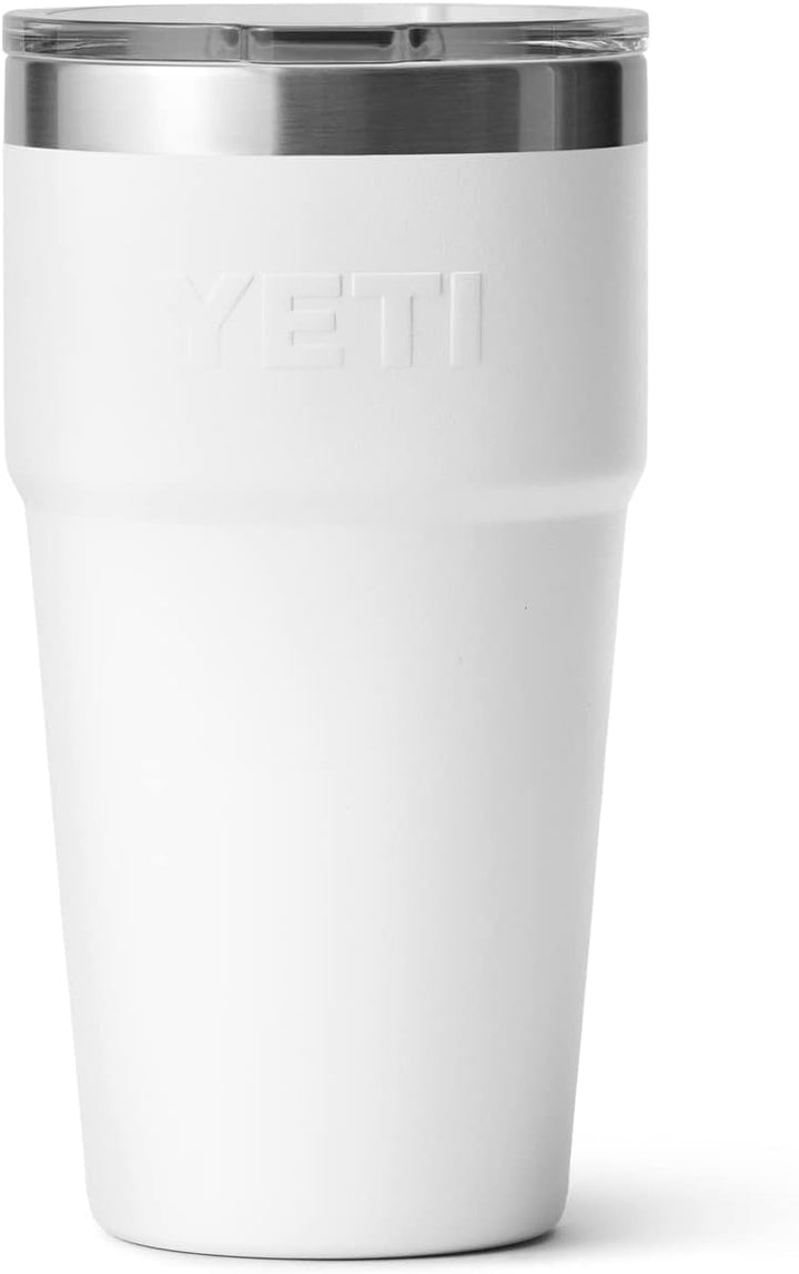 YETI Rambler Stapelbares Pint, vakuumisoliert, Edelstahl mit MagSlider-Deckel, Weiss