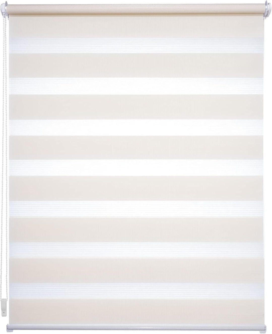 Liedeco® Duo Rollo Klemmfix - 80 x 200 cm apricot/transparent lichtdurchlässig Blickdicht und stufen
