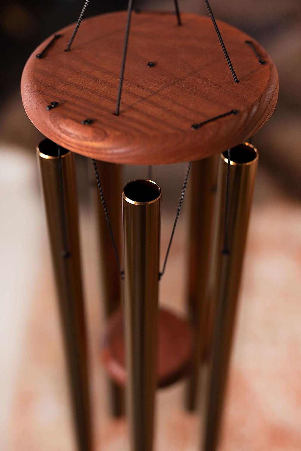 Sonic Energy Flower of Life Meditation Chime – Windspiel mit 5 Klangstäben (432 Hz) – für Garten u.