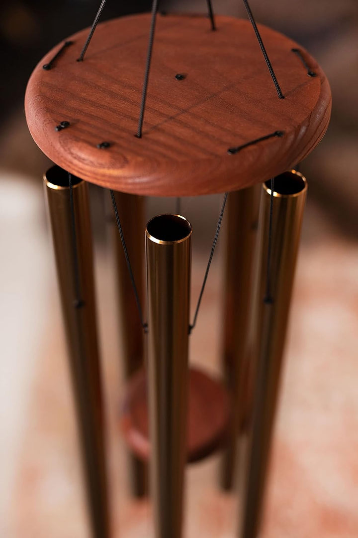 Sonic Energy Flower of Life Meditation Chime – Windspiel mit 5 Klangstäben (432 Hz) – für Garten u.