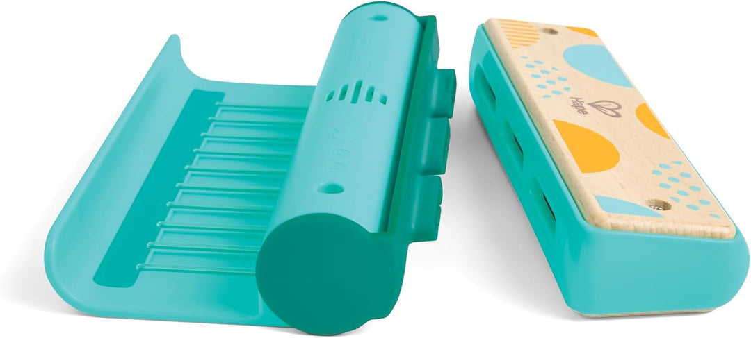 Hape Leuchtende Lern-Harmonica | Mundharmonika Musikspielzeug mit Licht für Kinder | ab 3 Jahren, Bl