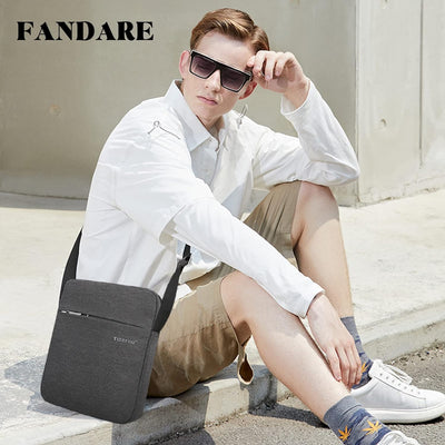 FANDARE Umhängetasche Herren Arbeitstasche Messenger Bag Schultertasche Herrentasche Kuriertasche zu