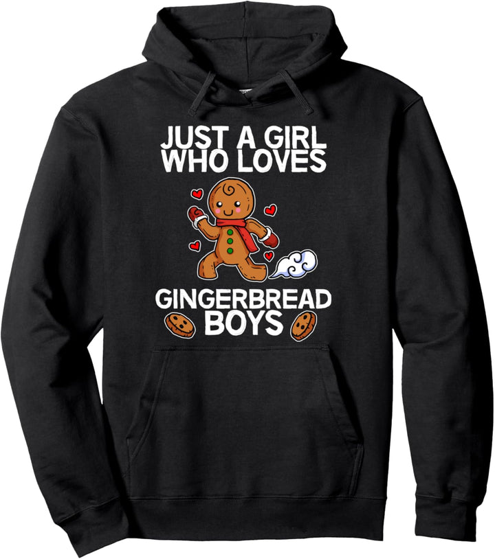 Just A Girl Who Loves Gingerbread Boys Fun Lebkuchen Kostüm Pullover Hoodie