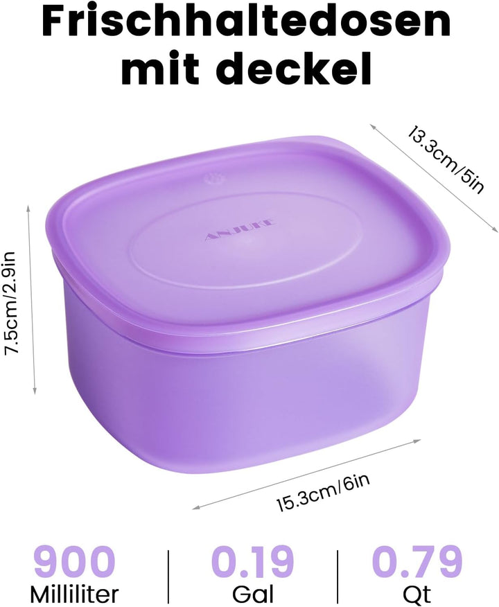 Meal Prep Boxen, 7 Stück Wiederverwendbare Frischhaltedosen mit Deckel, Geschirrspüler, Mikrowelle u