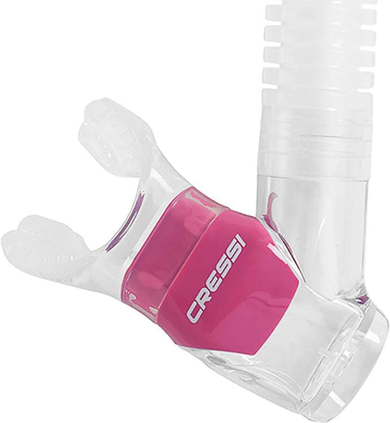 Cressi Premium Trockenschnorchel Erwachsene Dry Clear/Rosa, Dry Clear/Rosa