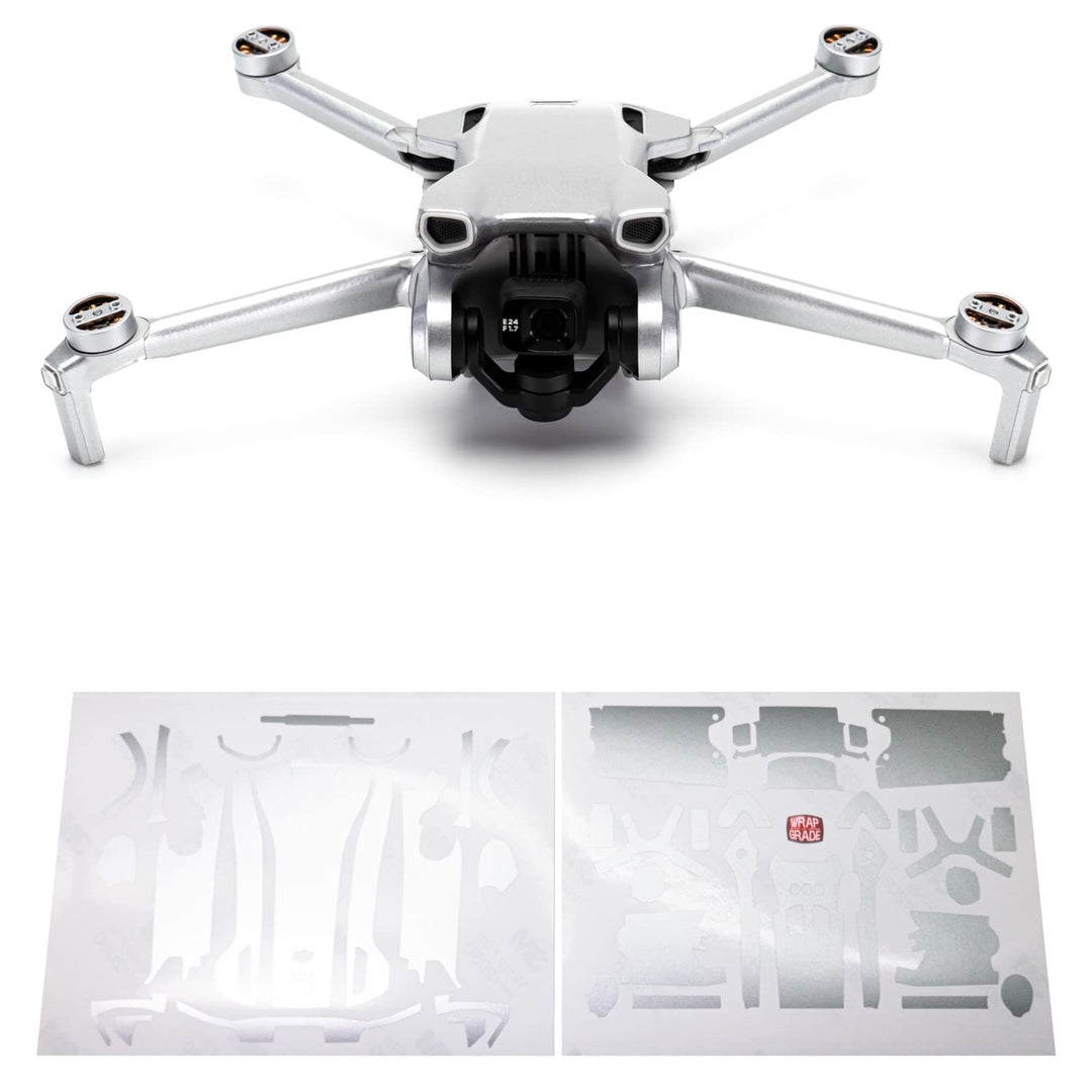 WRAPGRADE Skin Kompatibel mit DJI Mini 3 (Airforce Silver), Airforce Silver