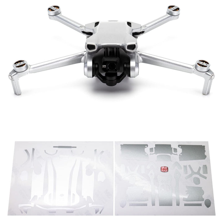 WRAPGRADE Skin Kompatibel mit DJI Mini 3 (Airforce Silver), Airforce Silver