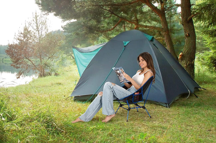 Semptec Urban Survival Technology Klappstuhl: Klappbarer Campingstuhl, 2 Sitzhöhen, Tasche, extra-le