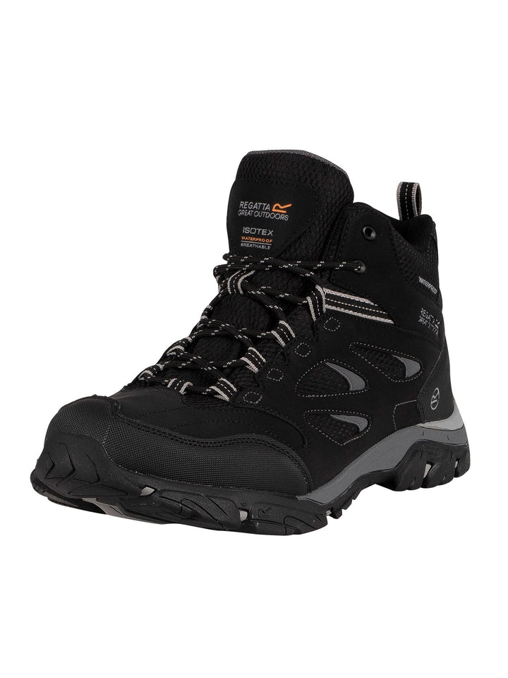 Regatta Herren Holcombe Iep Mid Rise Trekking & Wanderstiefel 44 EU Black Granit, 44 EU Black Granit