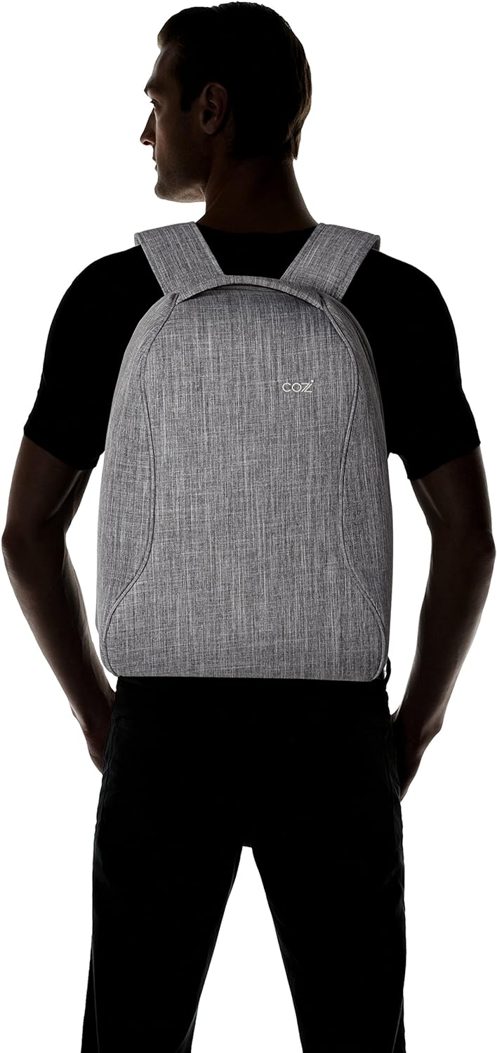 COZI CPCB004 City Rucksack für MacBook 38 cm (15 Zoll) grau