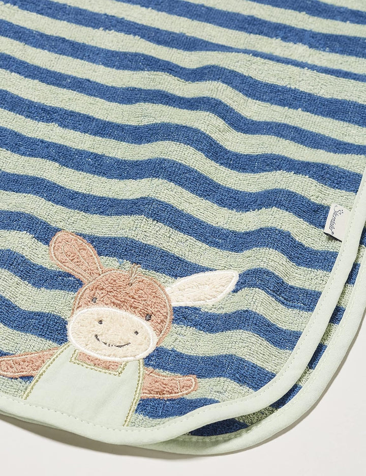Sterntaler Baby Badeponcho mit Kapuze, Esel Emmilius, Einheitsgrösse, Baumwolle, Grün/Blau
