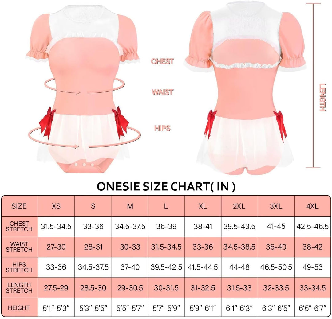 Landgenie Cotton Fancy Strampler Onesie Pyjamas Dessous Ein Stück Babydoll Bodysuit temMagica Girl S