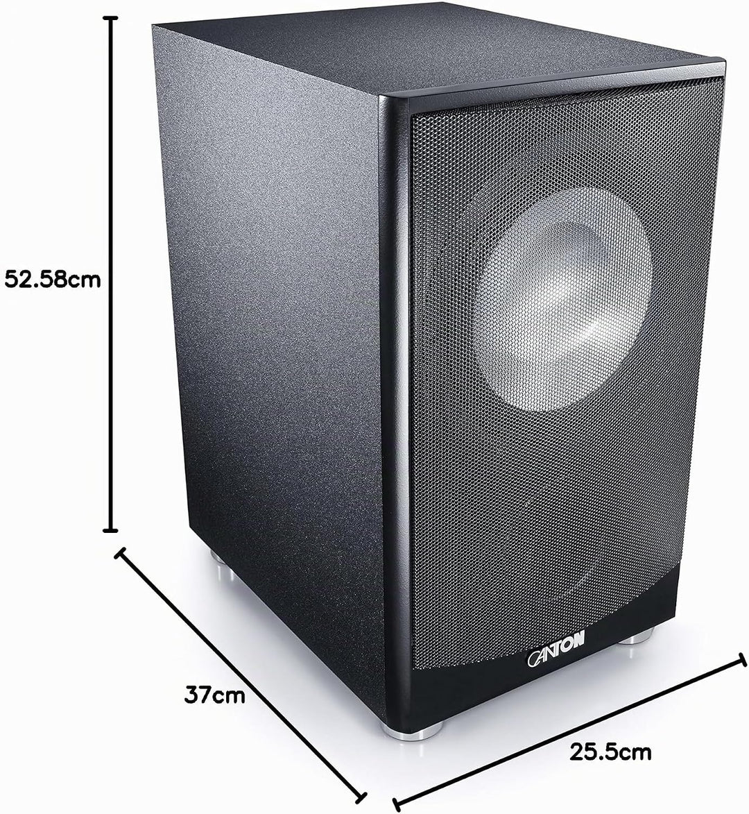 Canton AS 85.2 SC aktiver Subwoofer 200/250 Watt, schwarz, schwarz