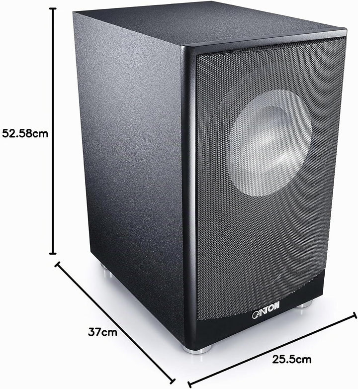 Canton AS 85.2 SC aktiver Subwoofer 200/250 Watt, schwarz, schwarz