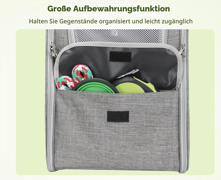pecute Katzenrucksack Haustier Rucksack mit Netzfenster, Tragbare und Faltbare Katzentasche, Atmungs