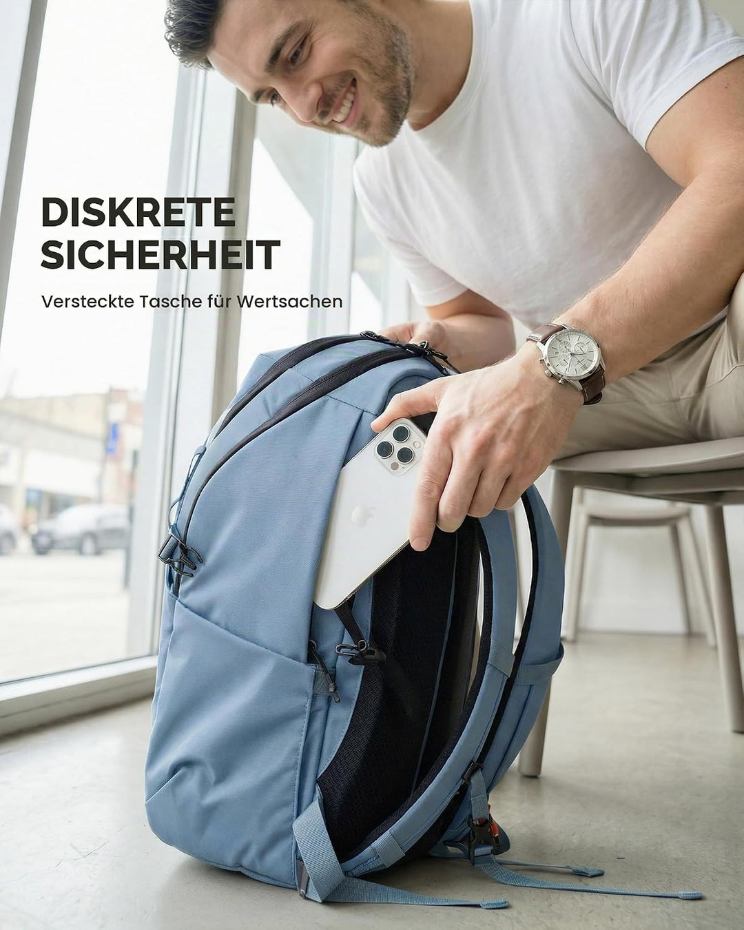 Tolaccea Reiserucksack Handgepäck Flugzeug 30L - Business Rucksack mit 15,6 Zoll Laptopfach, Arbeits