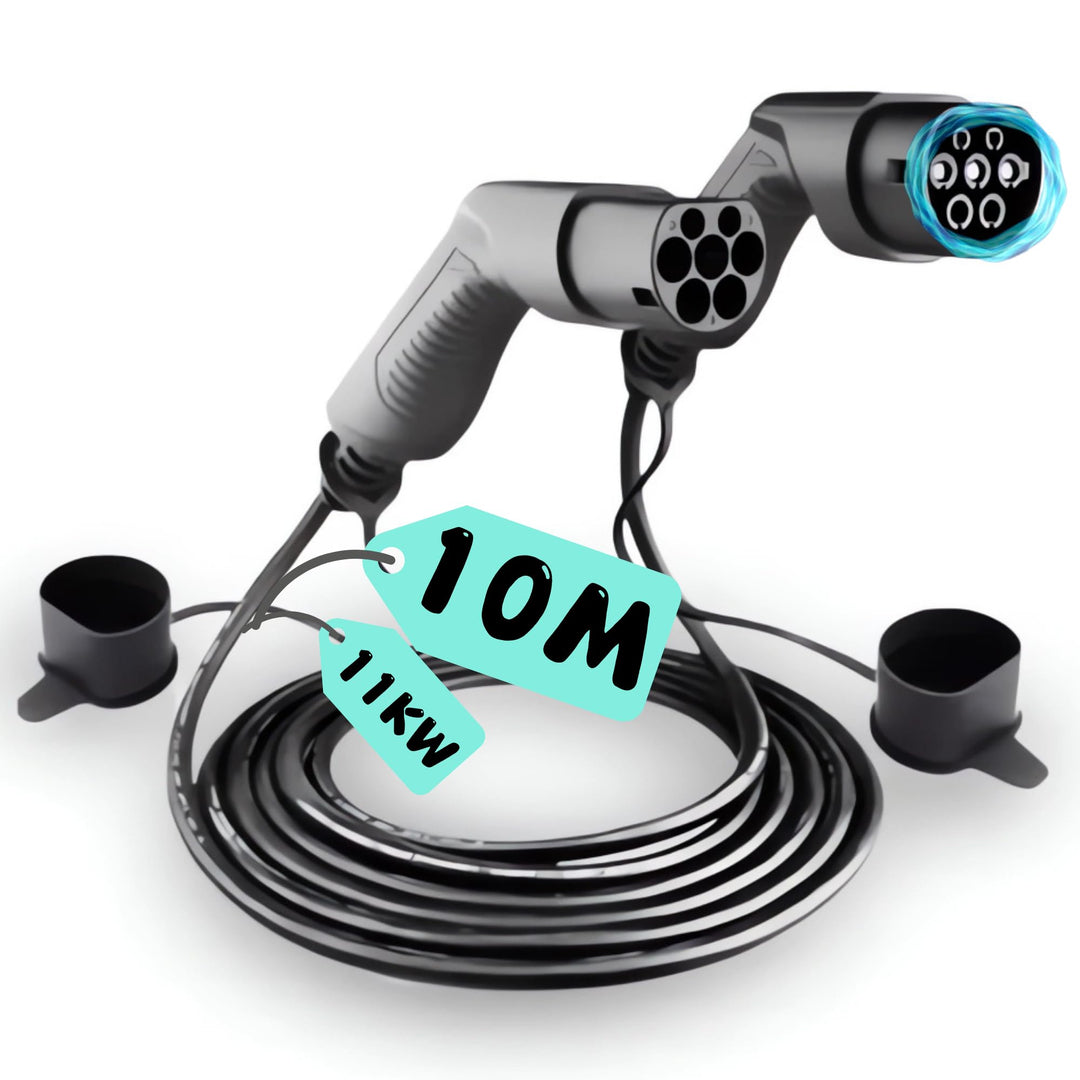 Loady typ 2 ladekabel 10m | 11 kW | 3 Phasen 16A | Extra langes 10 Meter Kabel für Auto EV/PHEV - La