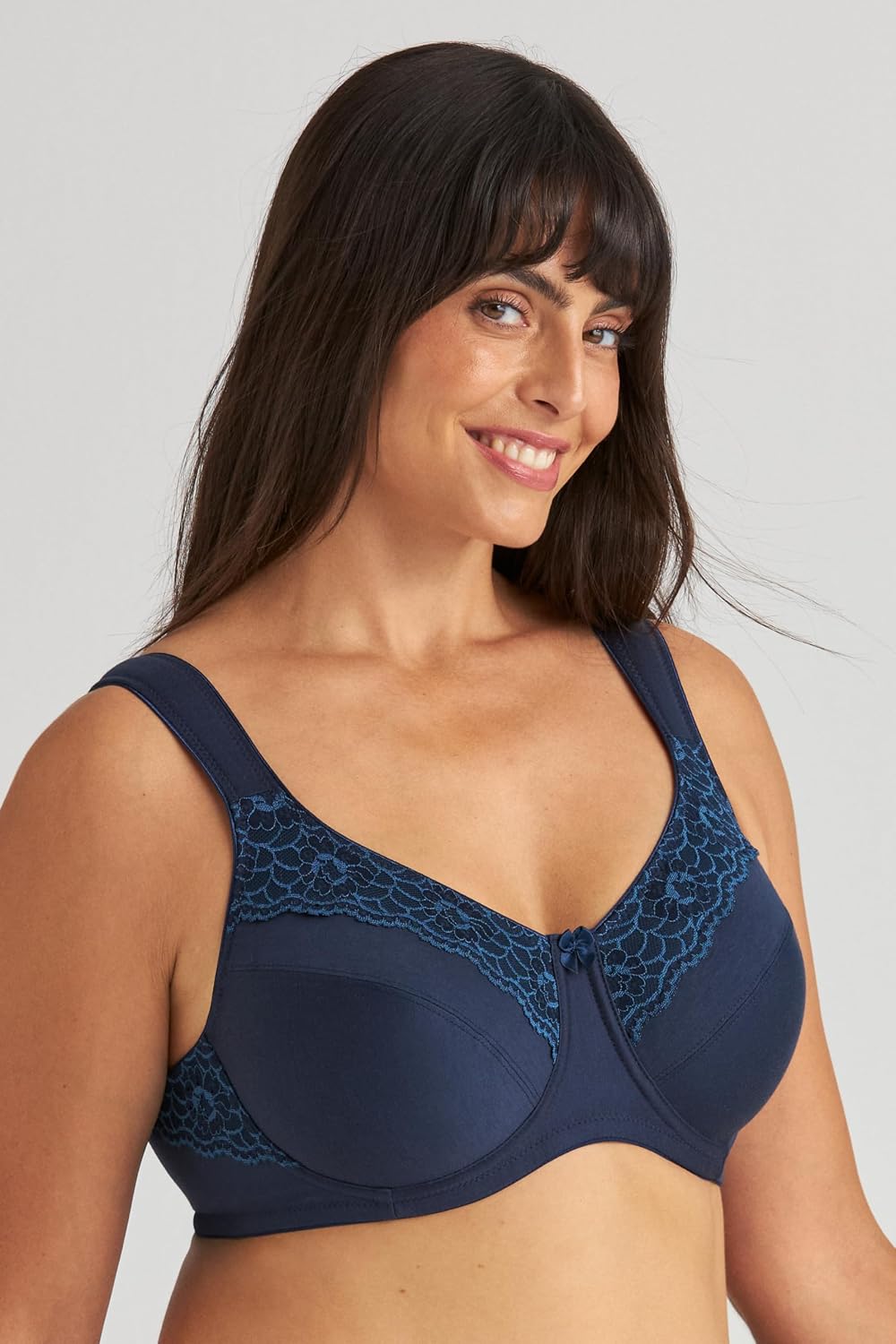 Miss Mary of Sweden Minimizer Bügel-BH Cotton Now Flatcup 75B Dunkelblau, 75B Dunkelblau