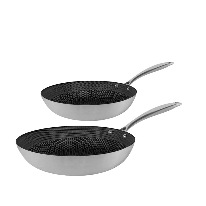 Cook&Pan Pfannenset Induktion - Edelstahl mit [Greenshield] Antihaftbeschichtung PFAS & Teflon-frei
