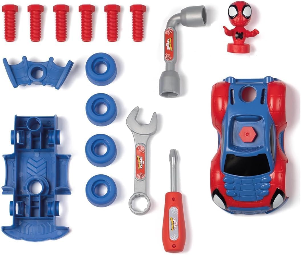 Smoby - Spidey Box – Werkzeugkoffer – Spielzeug zum Basteln für Kinder – 360905