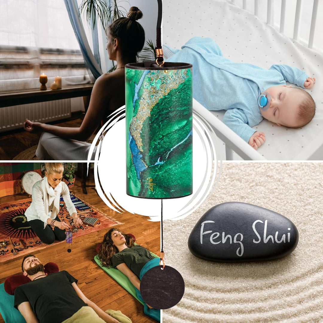 Zaphir Klangspiel Crystalide Frühling Shanti | Handgefertigtes Windspiel für Yoga, Meditation und Ra