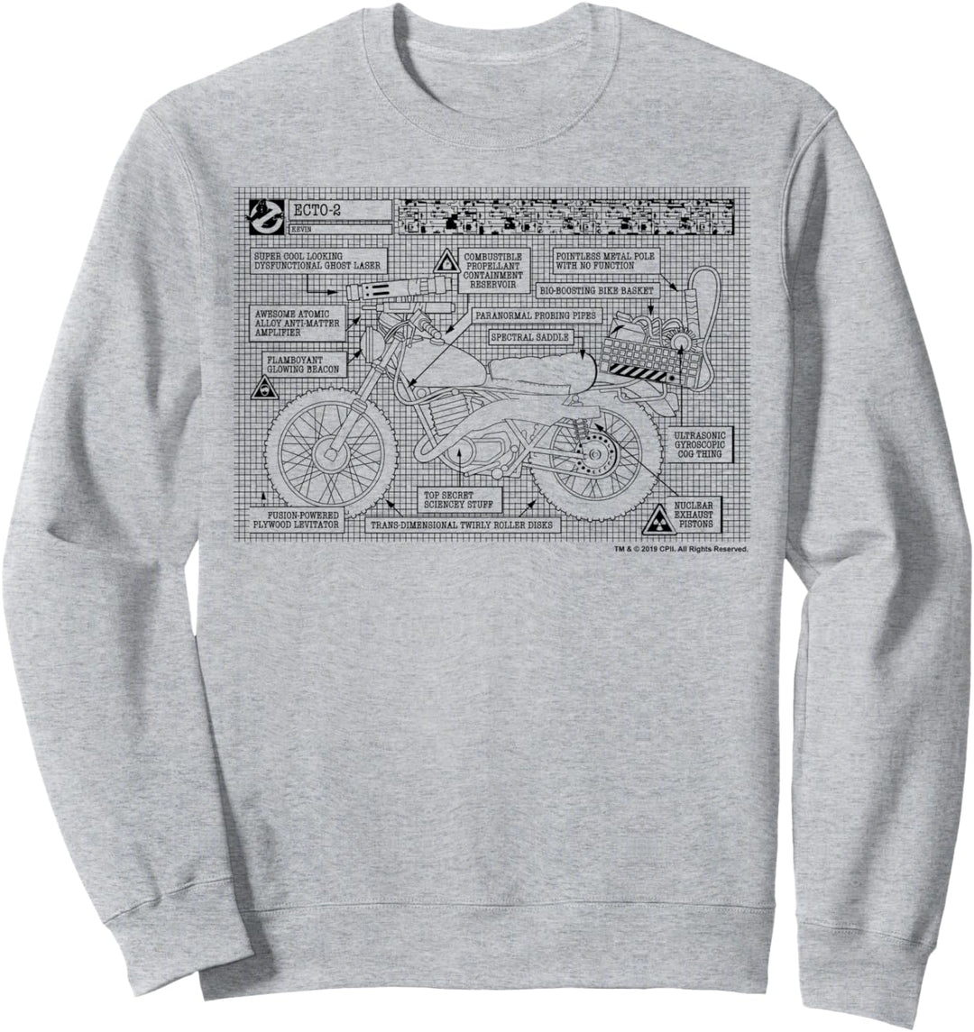 Ghostbusters Ecto-2 Blueprint Sweatshirt