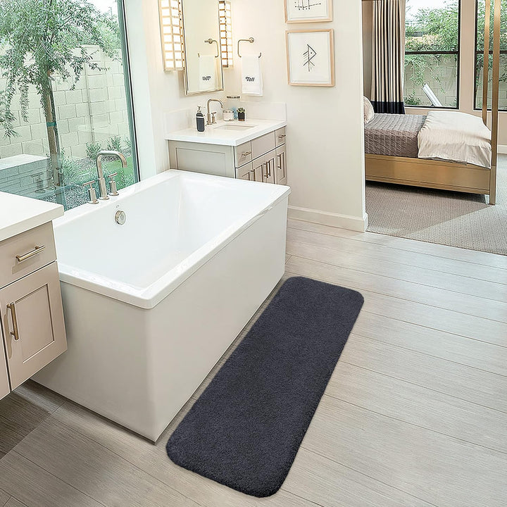 Badematte Rutschfest Badteppich Extra Lange Verdickt Badezimmerteppich Weich Badeteppich Flauschige