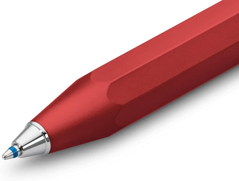 Kaweco Al Sport Deep Red Business Kuli aus hochwertigem Aluminium I 12 g leichter Taschen-Kugelschre