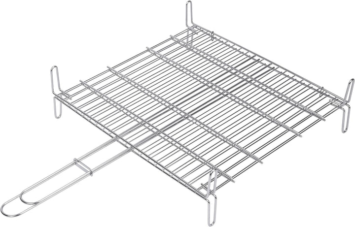 Sauvic 02686-Doppelter Grillrost aus 304 Edelstahl, 50x88.5x15.5 cm