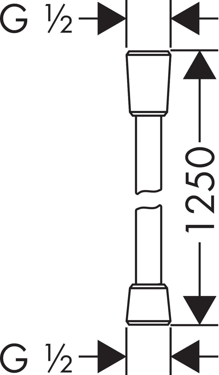 hansgrohe Isiflex - universal Duschschlauch 1,25m, mit Verdrehschutz, flexibler Brauseschlauch mit K