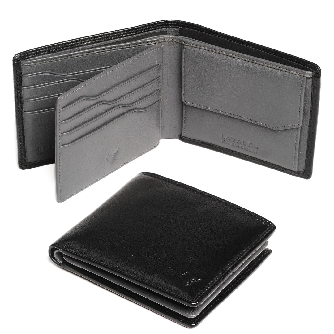 Lavalen® Geldbörse Herren Leder - Portmonee Herren Gross - Portemonnaie Herren Leder Handgemachte -