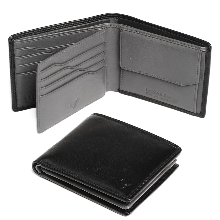 Lavalen® Geldbörse Herren Leder - Portmonee Herren Gross - Portemonnaie Herren Leder Handgemachte -